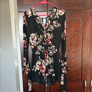 Blu Pepper Floral Romper